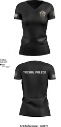 Eastern Shawnee Tribal Police 73684193 Women's Short Sleeve V-neck Shirt - 5 (1)