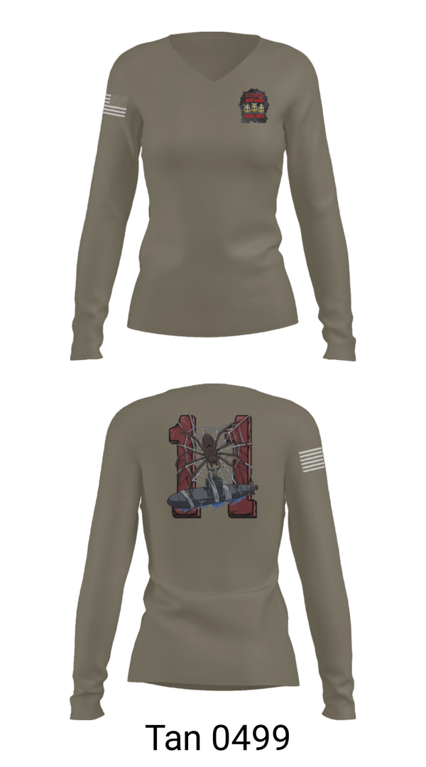 Women's Long Sleeve Vneck Shirt, , Navy, Teamtime, Team time, sublimation, custom sports apparel, team uniforms, spirit wear, spiritwear, sports uniforms, custom shirts, team store, custom team store, fundraiser sports, apparel fundraiser