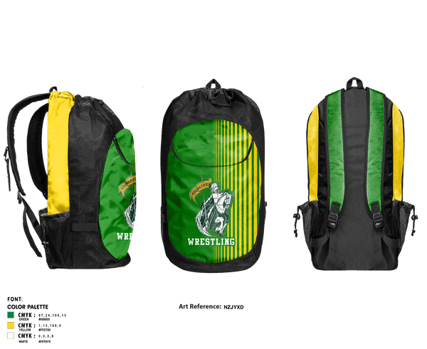 Gear Bag, Muskegon Catholic Central High School Wrestling, Wrestling, Teamtime, Team time, sublimation, custom sports apparel, team uniforms, spirit wear, spiritwear, sports uniforms, custom shirts, team store, custom team store, fundraiser sports, apparel fundraiser