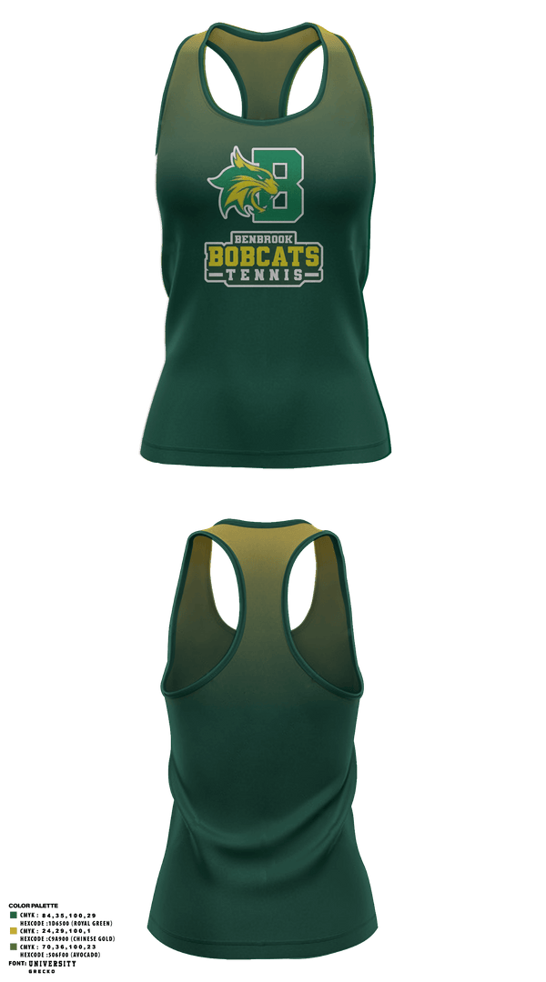 Tank Top, Bobcat Tennis, Tennis, Teamtime, Team time, sublimation, custom sports apparel, team uniforms, spirit wear, spiritwear, sports uniforms, custom shirts, team store, custom team store, fundraiser sports, apparel fundraiser
