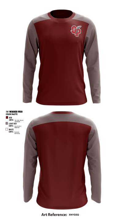 Orangeburg Preparatory School 80608254 Long Sleeve Performance Shirt - 1