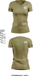 Jasper County EMS 69252235 Women's Short Sleeve V-neck Shirt - 4