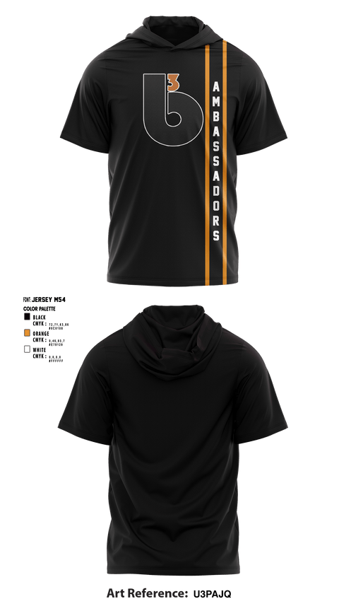 Short Sleeve Shooting Shirt, B3 Ambassadors, Men's Basketball, Teamtime, Team time, sublimation, custom sports apparel, team uniforms, spirit wear, spiritwear, sports uniforms, custom shirts, team store, custom team store, fundraiser sports, apparel fundraiser