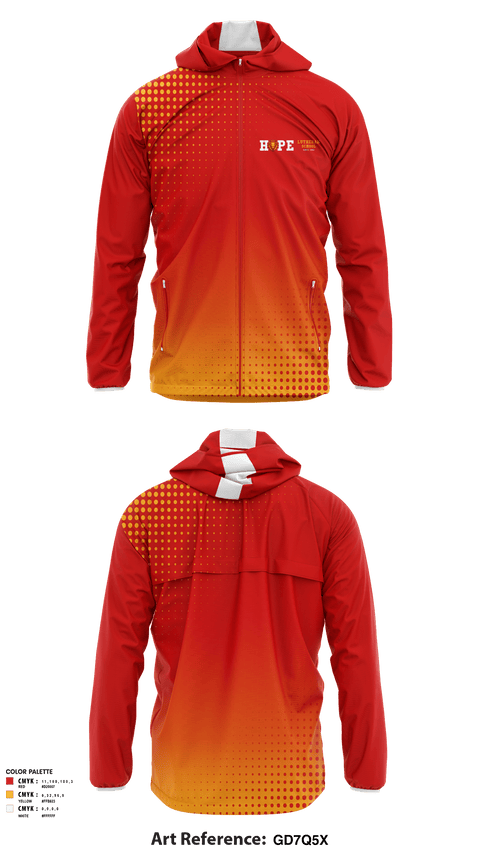 Windbreaker, Hope Lutheran Church and School, Spirit Store, Teamtime, Team time, sublimation, custom sports apparel, team uniforms, spirit wear, spiritwear, sports uniforms, custom shirts, team store, custom team store, fundraiser sports, apparel fundraiser