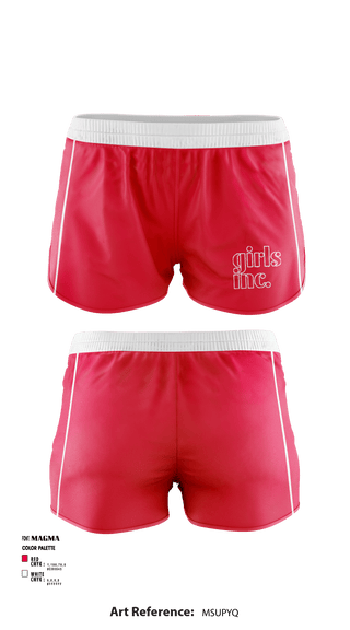Women's Shorts, Girls Inc. Camp, Spirit Store, Teamtime, Team time, sublimation, custom sports apparel, team uniforms, spirit wear, spiritwear, sports uniforms, custom shirts, team store, custom team store, fundraiser sports, apparel fundraiser