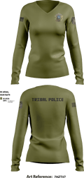 Eastern Shawnee Tribal Police 73684193 Women's Long Sleeve V-neck Shirt - 4 (1)