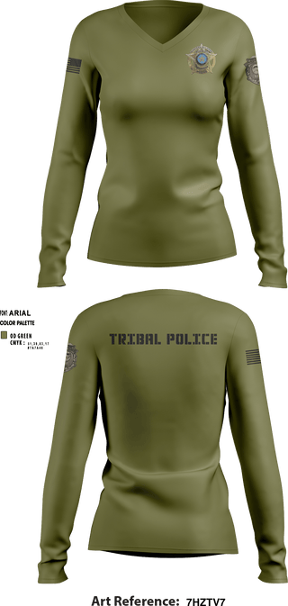 Women's Long Sleeve Vneck Shirt, , Police, Teamtime, Team time, sublimation, custom sports apparel, team uniforms, spirit wear, spiritwear, sports uniforms, custom shirts, team store, custom team store, fundraiser sports, apparel fundraiser