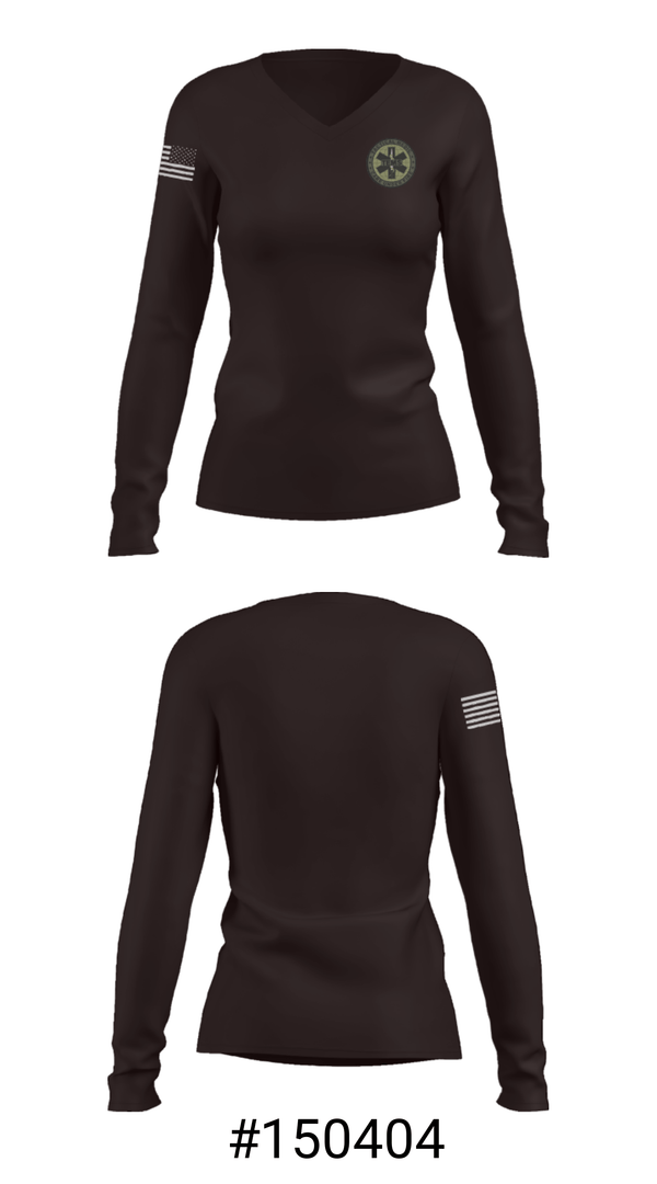 Women's Long Sleeve Vneck Shirt, , Fire Department, Teamtime, Team time, sublimation, custom sports apparel, team uniforms, spirit wear, spiritwear, sports uniforms, custom shirts, team store, custom team store, fundraiser sports, apparel fundraiser