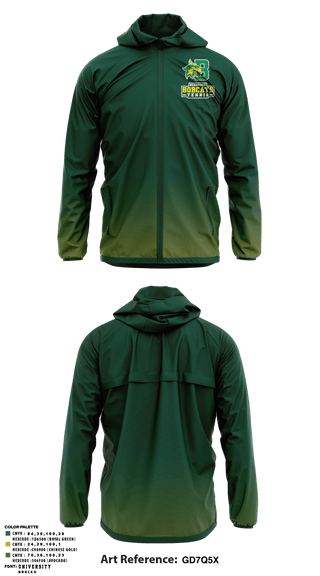 Windbreaker, Bobcat Tennis, Tennis, Teamtime, Team time, sublimation, custom sports apparel, team uniforms, spirit wear, spiritwear, sports uniforms, custom shirts, team store, custom team store, fundraiser sports, apparel fundraiser