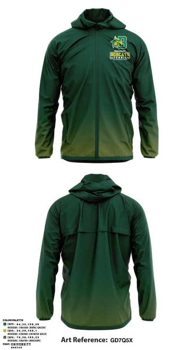 Bobcat Tennis 97138819 Windbreaker - 3