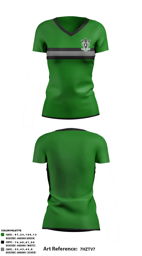 Women's Short Sleeve Vneck Shirt, Kentwood High School Golf, Golf, Teamtime, Team time, sublimation, custom sports apparel, team uniforms, spirit wear, spiritwear, sports uniforms, custom shirts, team store, custom team store, fundraiser sports, apparel fundraiser