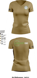 Jasper County EMS 69252235 Women's Short Sleeve V-neck Shirt - 3