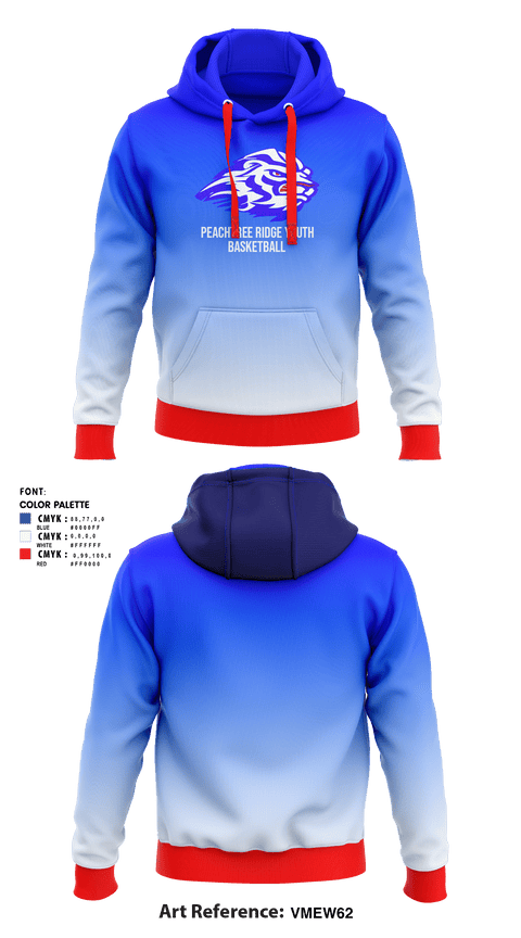 Hoodie, Peachtree Ridge Youth Athletic Association, Men's Basketball, Teamtime, Team time, sublimation, custom sports apparel, team uniforms, spirit wear, spiritwear, sports uniforms, custom shirts, team store, custom team store, fundraiser sports, apparel fundraiser