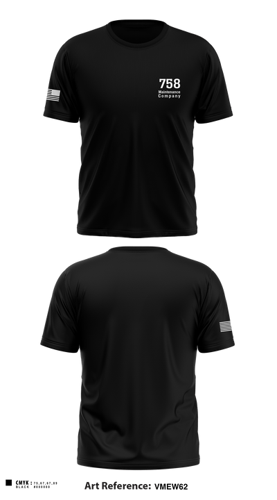 758 Maintenance Company 91788378 Short Sleeve Performance Shirt - 1