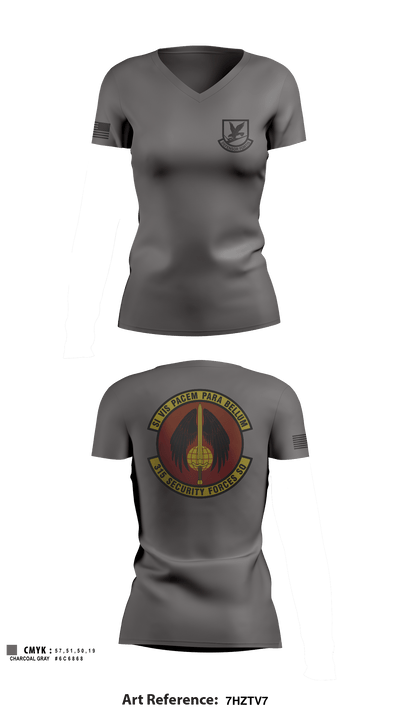 315 SFS CHS 73678027 Women's Short Sleeve V-neck Shirt - 4