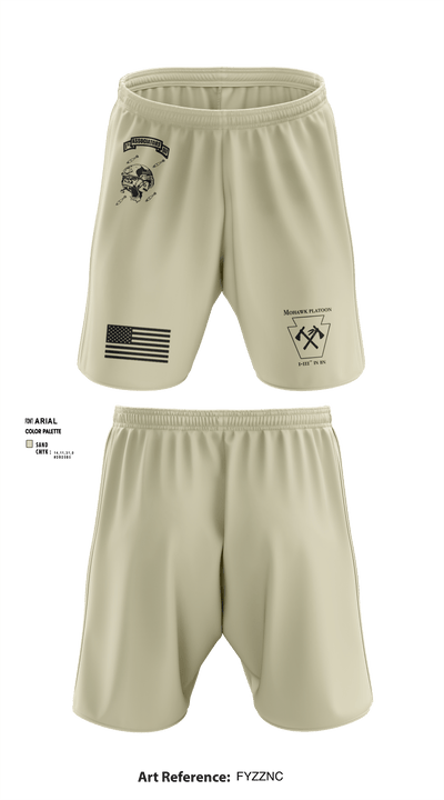 1-111th IN BN ** 38506759 Athletic Shorts With Pockets - 6