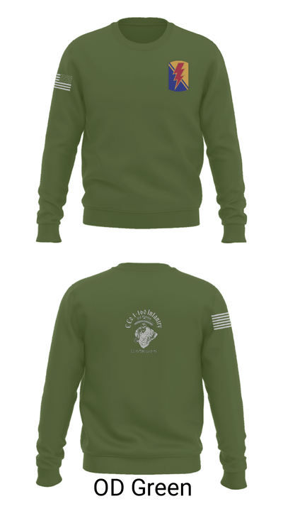 C Co. 1-160 Infantry 40456351 Crew Neck Sweatshirt - 10