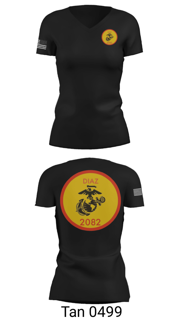 Women's Short Sleeve Vneck Shirt, , Marines, Teamtime, Team time, sublimation, custom sports apparel, team uniforms, spirit wear, spiritwear, sports uniforms, custom shirts, team store, custom team store, fundraiser sports, apparel fundraiser