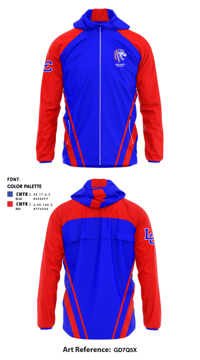 Lewis County High School Softball 24849609 Windbreaker - 1