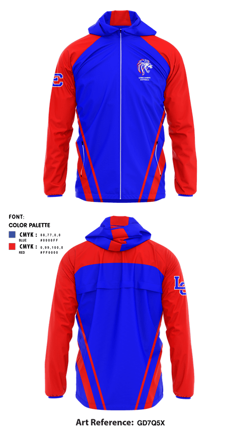 Windbreaker, Lewis County High School Softball, Softball, Teamtime, Team time, sublimation, custom sports apparel, team uniforms, spirit wear, spiritwear, sports uniforms, custom shirts, team store, custom team store, fundraiser sports, apparel fundraiser