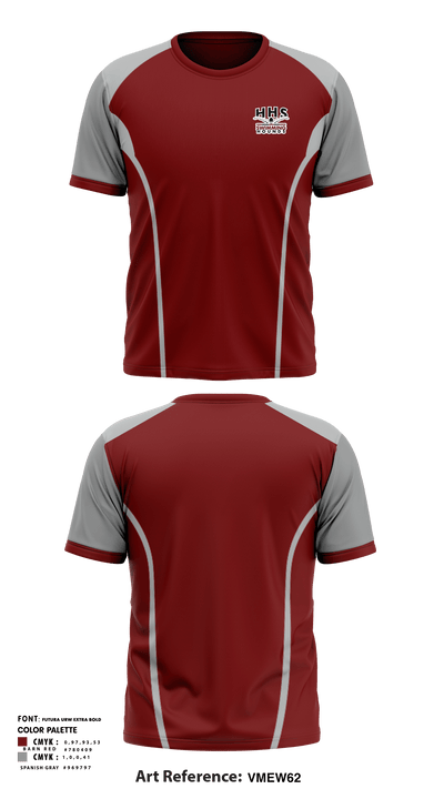 Healdsburg Senior High School Swimming 51370410 Short Sleeve Performance Shirt - 1