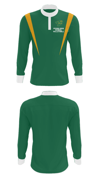 Quarter Zip Jacket, Peoria High School Volleyball, Men's Volleyball, Teamtime, Team time, sublimation, custom sports apparel, team uniforms, spirit wear, spiritwear, sports uniforms, custom shirts, team store, custom team store, fundraiser sports, apparel fundraiser