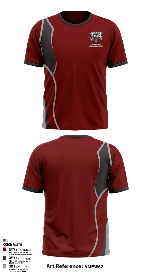 Short Sleeve Rash Guard Shirt, BRUINS, Wrestling, Teamtime, Team time, sublimation, custom sports apparel, team uniforms, spirit wear, spiritwear, sports uniforms, custom shirts, team store, custom team store, fundraiser sports, apparel fundraiser