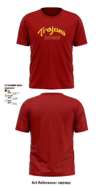 University Of Southern California Diving 38780209 Short Sleeve Performance Shirt - 4