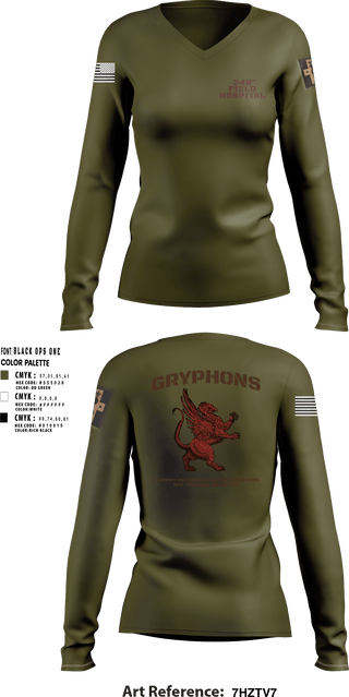 Women's Long Sleeve Vneck Shirt, , Army, Teamtime, Team time, sublimation, custom sports apparel, team uniforms, spirit wear, spiritwear, sports uniforms, custom shirts, team store, custom team store, fundraiser sports, apparel fundraiser