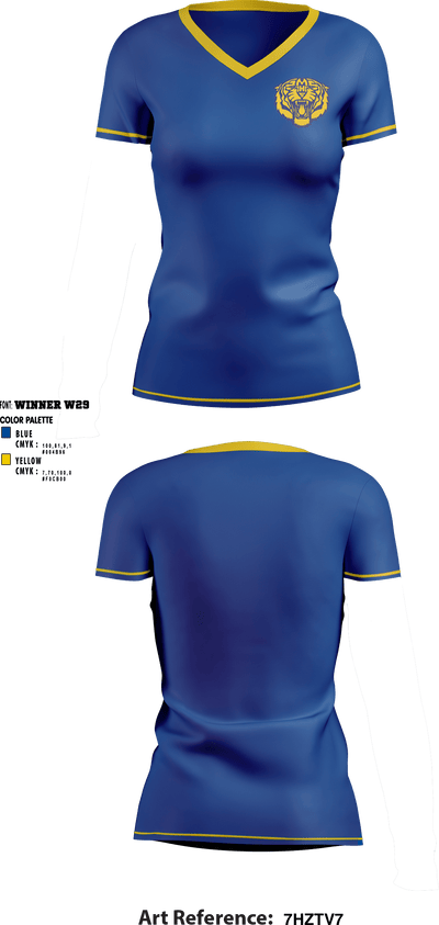Marana High School Cheer 61867576 Women's Short Sleeve V-neck Shirt - 1