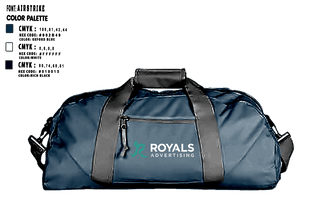 Duffle Bag, Royals Advertising, , Teamtime, Team time, sublimation, custom sports apparel, team uniforms, spirit wear, spiritwear, sports uniforms, custom shirts, team store, custom team store, fundraiser sports, apparel fundraiser