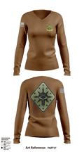 C Co 1-635th AR 23122236 Women's Long Sleeve V-neck Shirt - 4