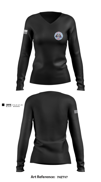 Ridgefield Fire Department 43658087 Women's Long Sleeve V-neck Shirt - 1