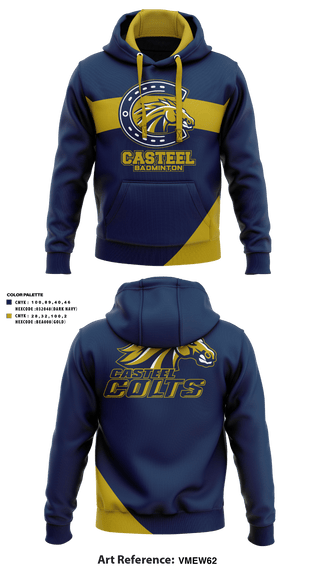 Hoodie, Casteel High School Badminton, Spirit Store, Teamtime, Team time, sublimation, custom sports apparel, team uniforms, spirit wear, spiritwear, sports uniforms, custom shirts, team store, custom team store, fundraiser sports, apparel fundraiser
