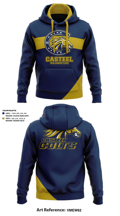 Casteel High School Badminton 82725468 Hoodie - 1