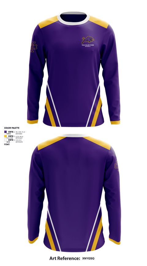 Long Sleeve Performance Shirt, Texas College Steers, Baseball, Teamtime, Team time, sublimation, custom sports apparel, team uniforms, spirit wear, spiritwear, sports uniforms, custom shirts, team store, custom team store, fundraiser sports, apparel fundraiser