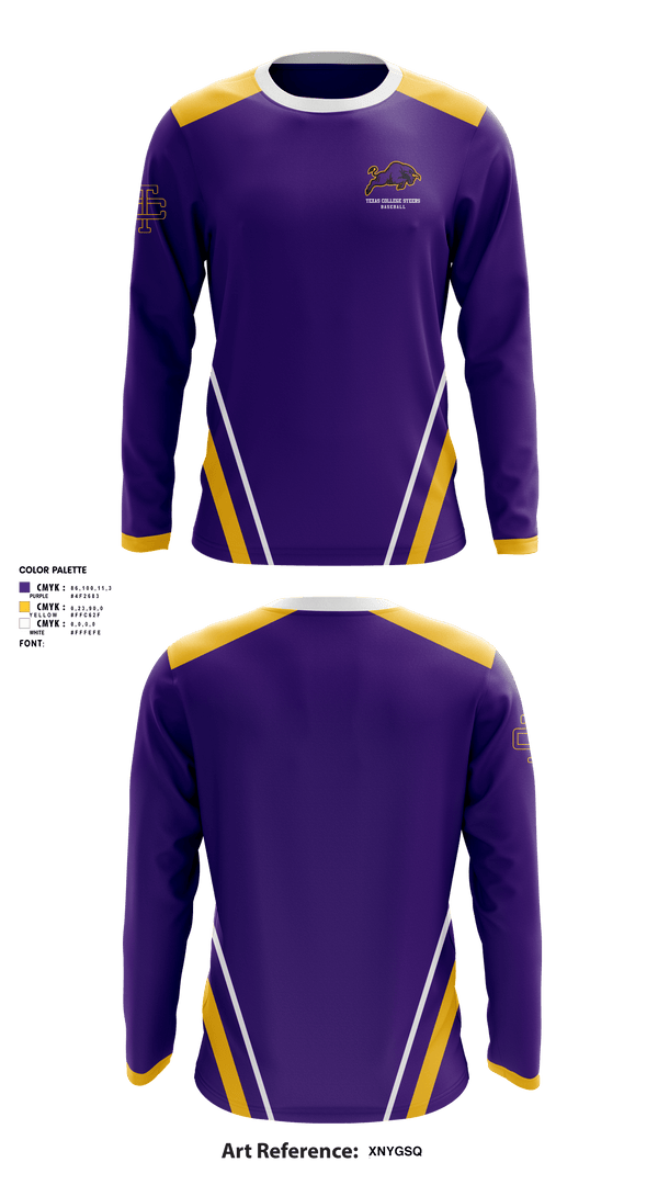 Long Sleeve Performance Shirt, Texas College Steers, Baseball, Teamtime, Team time, sublimation, custom sports apparel, team uniforms, spirit wear, spiritwear, sports uniforms, custom shirts, team store, custom team store, fundraiser sports, apparel fundraiser