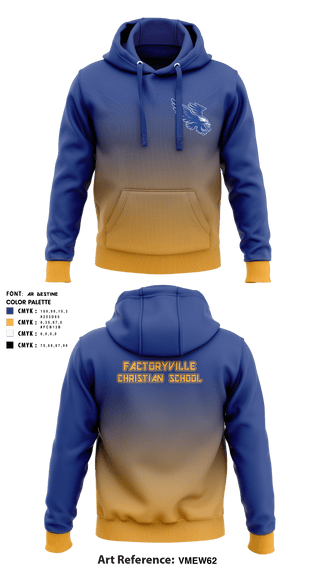 Hoodie, Factoryville Christian School, School Spirit Store, Teamtime, Team time, sublimation, custom sports apparel, team uniforms, spirit wear, spiritwear, sports uniforms, custom shirts, team store, custom team store, fundraiser sports, apparel fundraiser