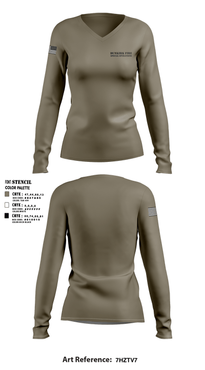 Dunkirk Fire Special Operations 8064080 Women's Long Sleeve V-neck Shirt - 1