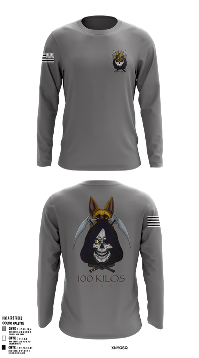 100 kilos 81985368 Long Sleeve Performance Shirt - 1