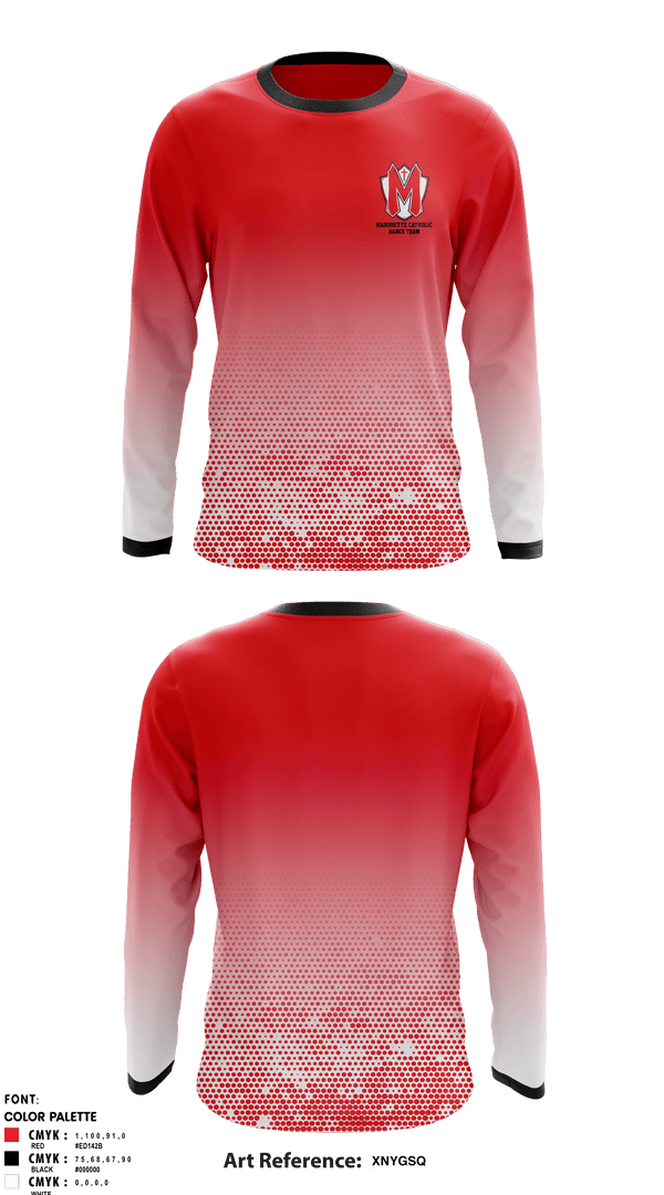 Long Sleeve Performance Shirt, Marquette Catholic High School Dance, Spirit Store, Teamtime, Team time, sublimation, custom sports apparel, team uniforms, spirit wear, spiritwear, sports uniforms, custom shirts, team store, custom team store, fundraiser sports, apparel fundraiser