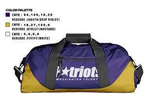 Duffle Bag, Washington Colony Middle School, Spirit Store, Teamtime, Team time, sublimation, custom sports apparel, team uniforms, spirit wear, spiritwear, sports uniforms, custom shirts, team store, custom team store, fundraiser sports, apparel fundraiser