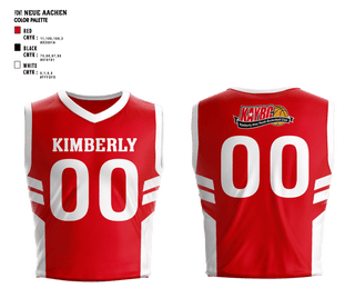 Kimberly 89619245 Reversible Basketball Jersey (White/Red) - 38