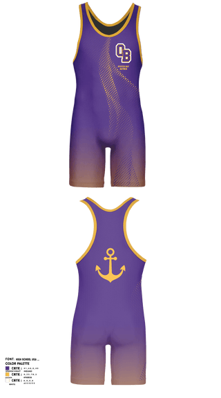 Wrestling Singlet, Oyster Bay Baymen, Wrestling, Teamtime, Team time, sublimation, custom sports apparel, team uniforms, spirit wear, spiritwear, sports uniforms, custom shirts, team store, custom team store, fundraiser sports, apparel fundraiser
