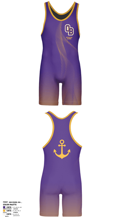 Oyster Bay Baymen 41346204 Wrestling Singlet - 1