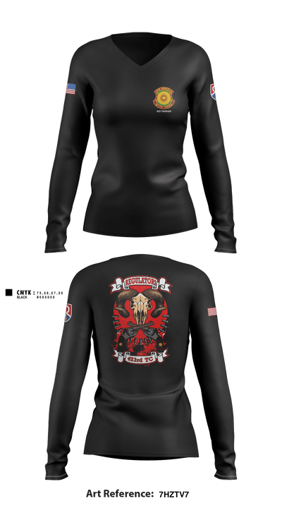 423 TC 57126457 Women's Long Sleeve V-neck Shirt - 1