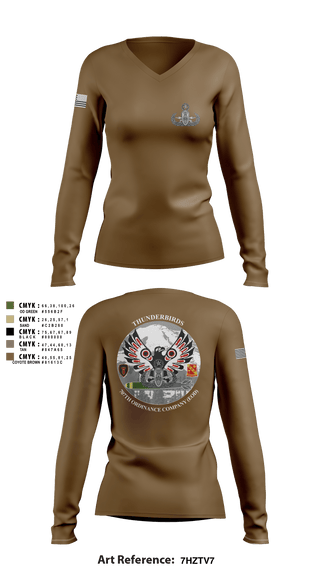 Women's Long Sleeve Vneck Shirt, , Army, Teamtime, Team time, sublimation, custom sports apparel, team uniforms, spirit wear, spiritwear, sports uniforms, custom shirts, team store, custom team store, fundraiser sports, apparel fundraiser