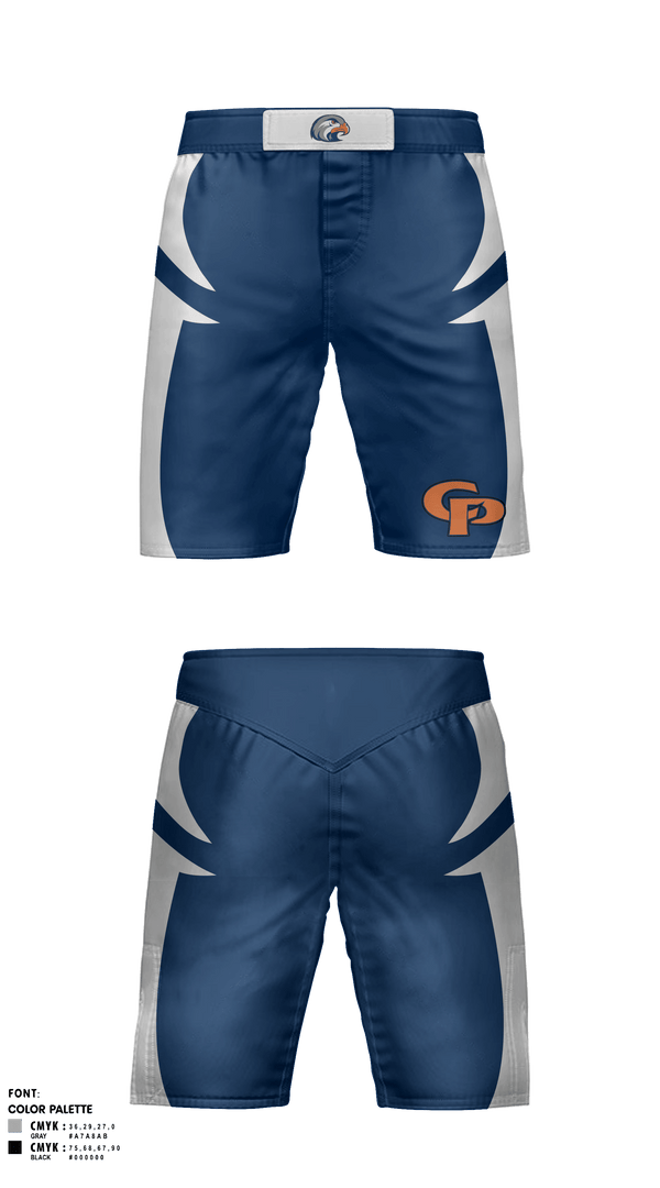 Fight Shorts, College Place Wrestling, Wrestling, Teamtime, Team time, sublimation, custom sports apparel, team uniforms, spirit wear, spiritwear, sports uniforms, custom shirts, team store, custom team store, fundraiser sports, apparel fundraiser