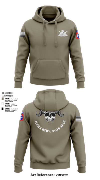 ALPHA BTRY, 2-319th AFAR 68475694 Hoodie - 3