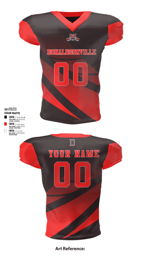 Football Jersey, Donaldsonville, Football, Teamtime, Team time, sublimation, custom sports apparel, team uniforms, spirit wear, spiritwear, sports uniforms, custom shirts, team store, custom team store, fundraiser sports, apparel fundraiser